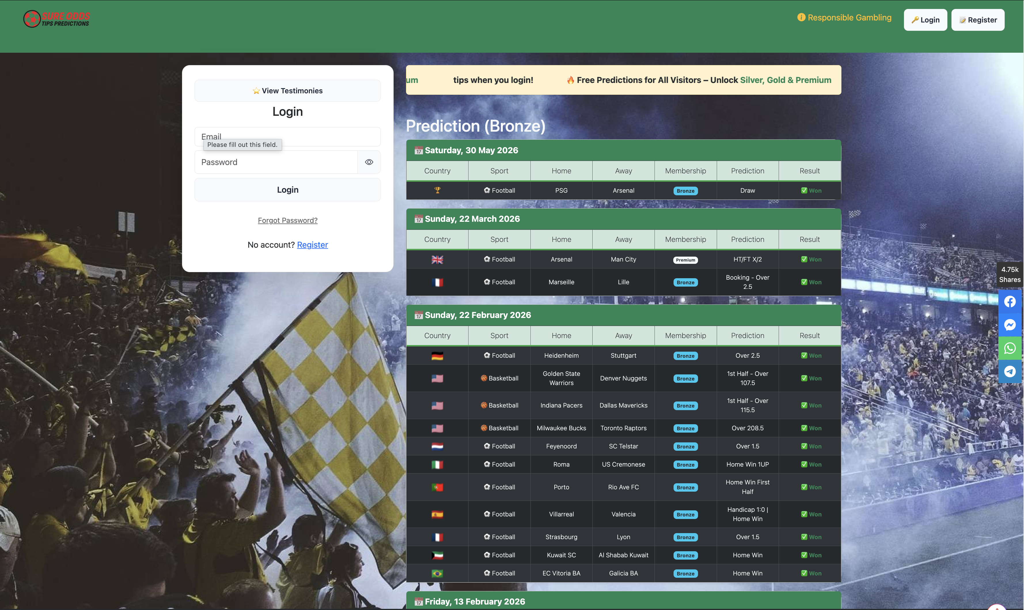 Sure Odds Tips